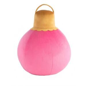 NEW SHIRALEAH merry bauble large pillow in pink